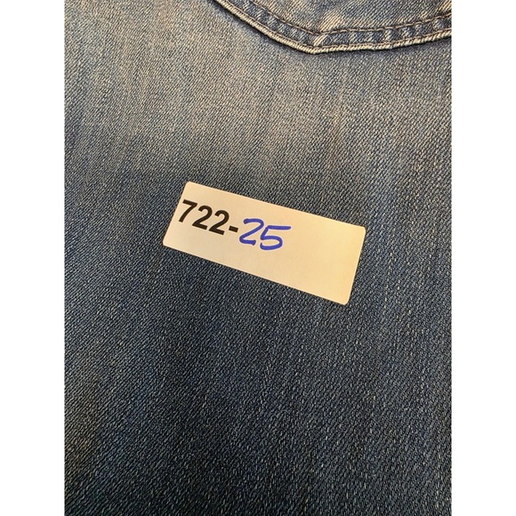 7 For All Mankind Slimmy Jeans Mens Size 33x30 Blue Dark Wash Denim Workwear - Picture 15 of 16